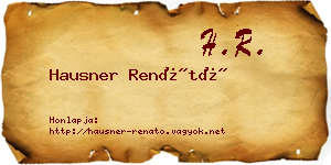 Hausner Renátó névjegykártya
